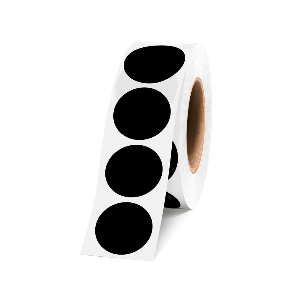 3872 500 PCS 3/4" Black Dot Stickers,Circle Color Coding Labels for Office